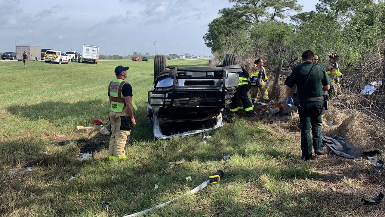 Deadly crash on I-95 northbound in Martin County on April 20, 2020.