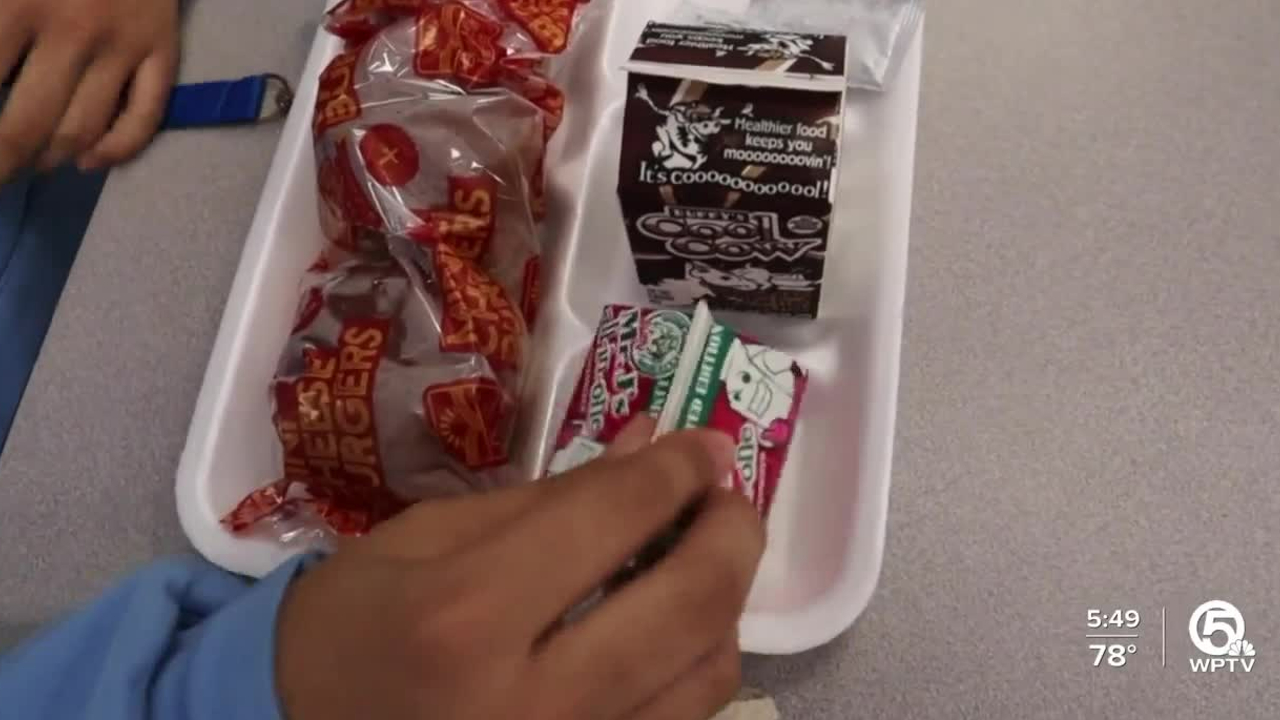 A school lunch at Wellington Landings Middle School during the 2021-22 academic year.jpg