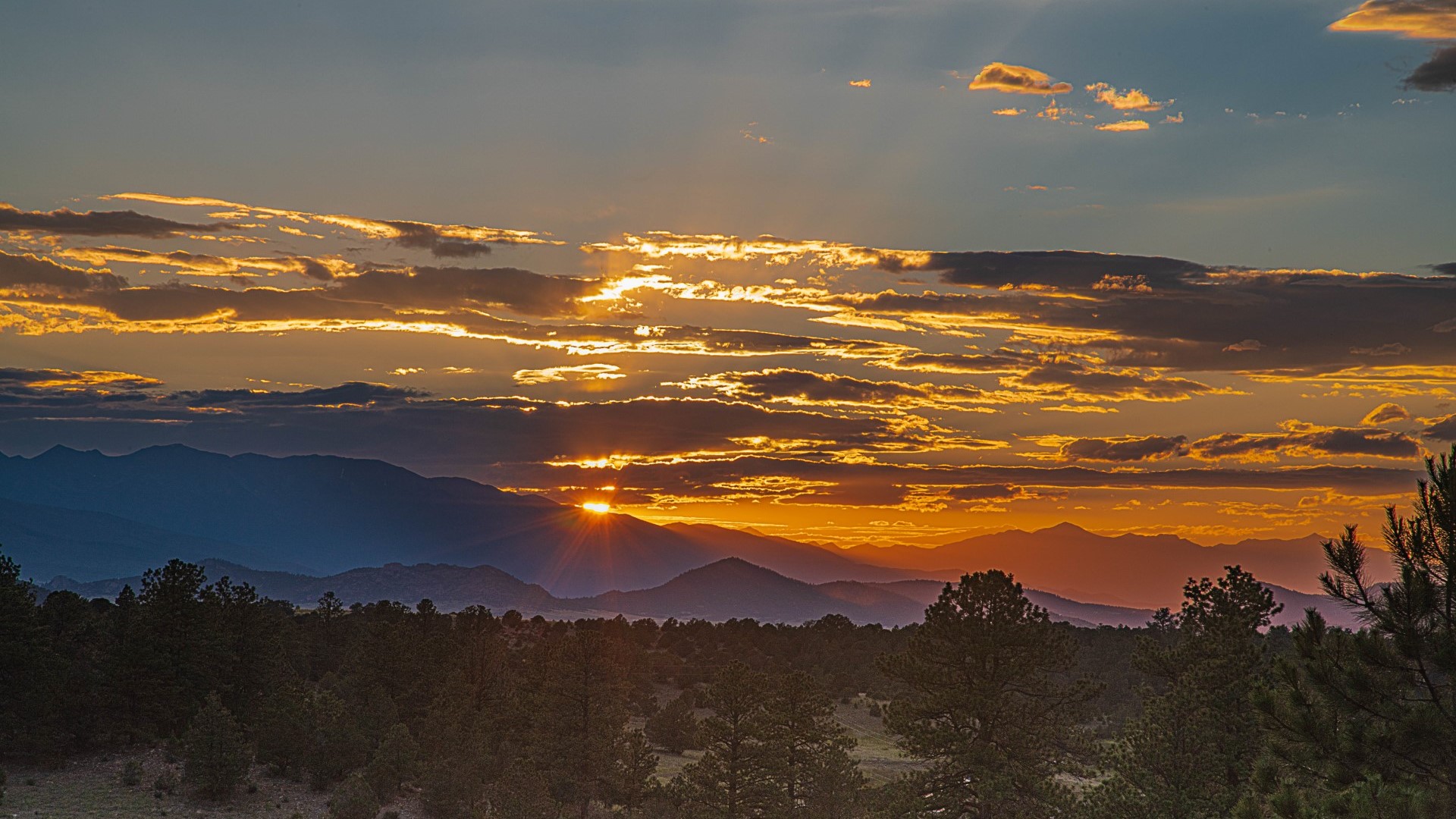 Westcliffe summer sunset