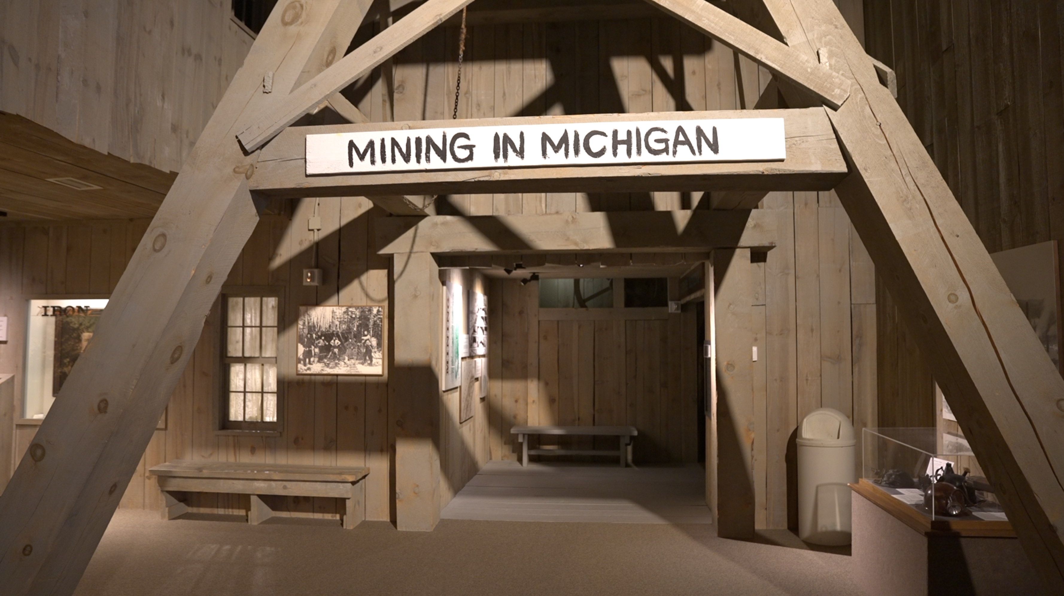 Mining exhibit at Michigan History Museum