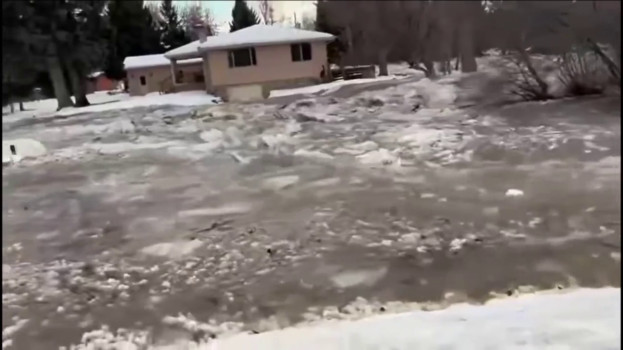 Viewer photo: Massive ice jams cause flooding in Fishtail