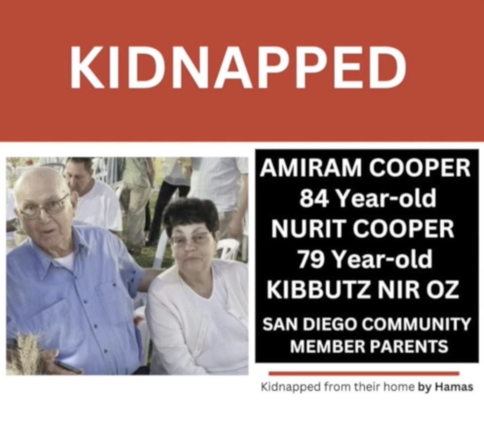 Carmel Valley man's parents believed kidnapped during Hamas attacks
