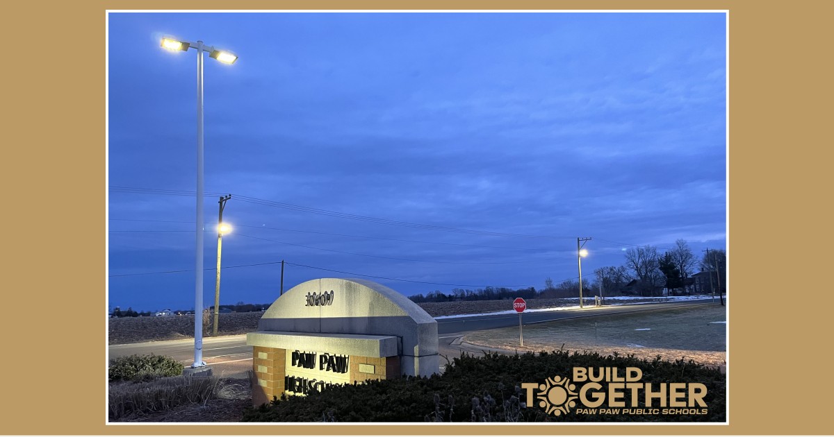 Paw Paw High School safety lighting