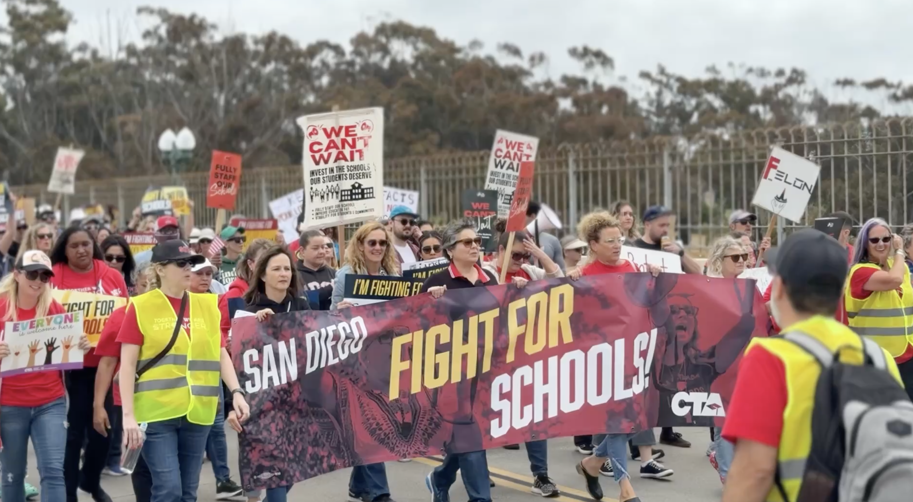 rally teachers san diego