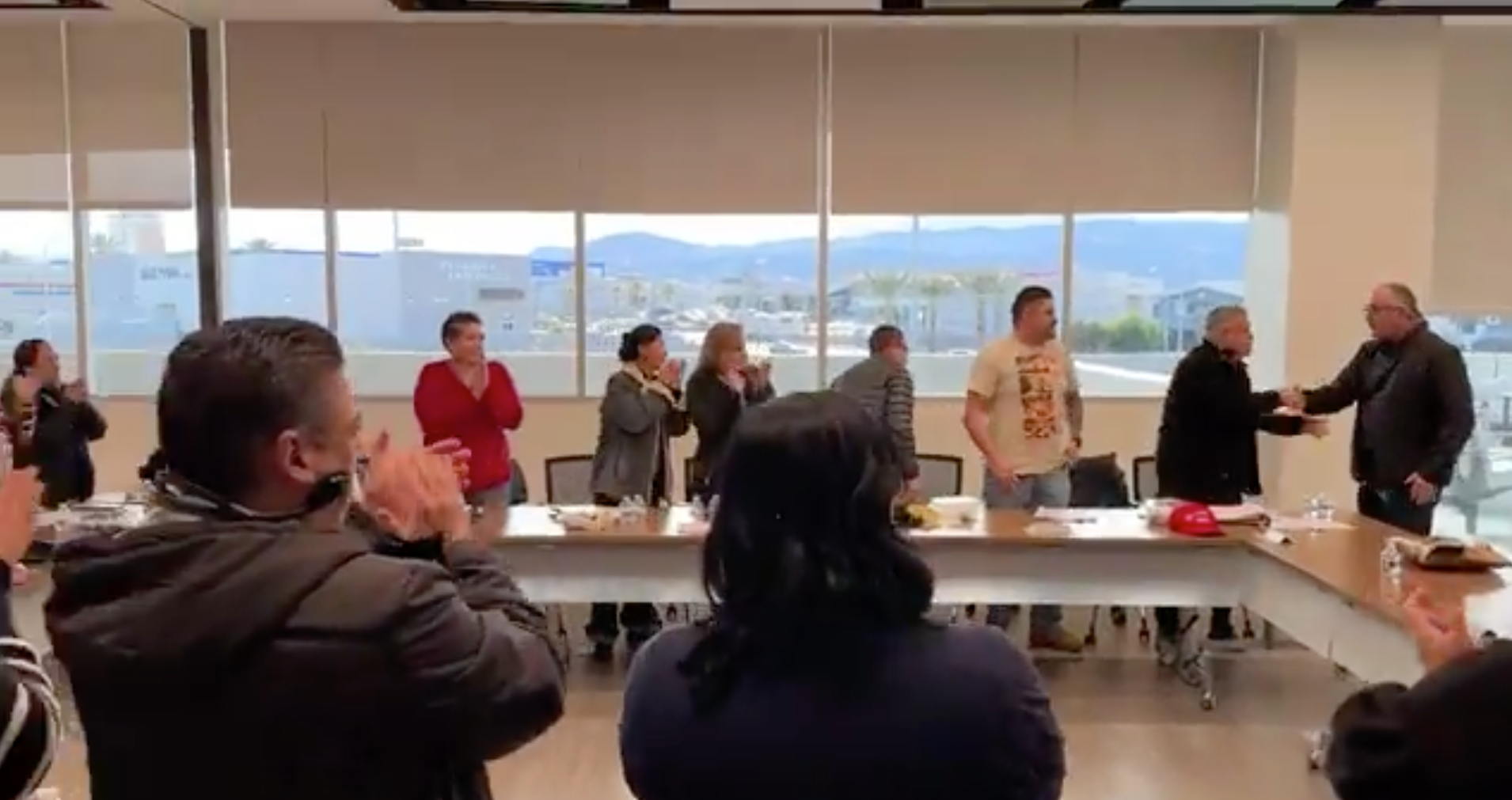 Culinary Workers Union 226 members celebrate a tentative agreement with Hilton Grand Vacations on a 5-year contract. 
