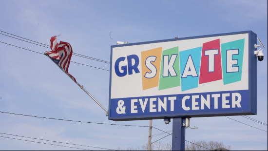 Gr Skate And Event Center sign