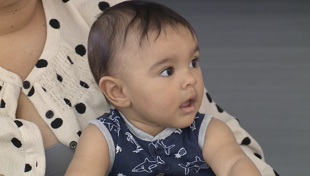 Baby at shower