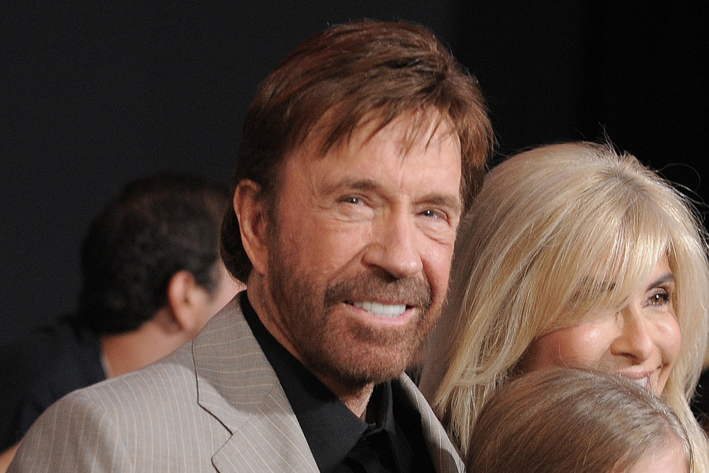  Chuck Norris attends the premiere for "The Expendables 2" in Los Angeles on Aug. 15, 2012. 