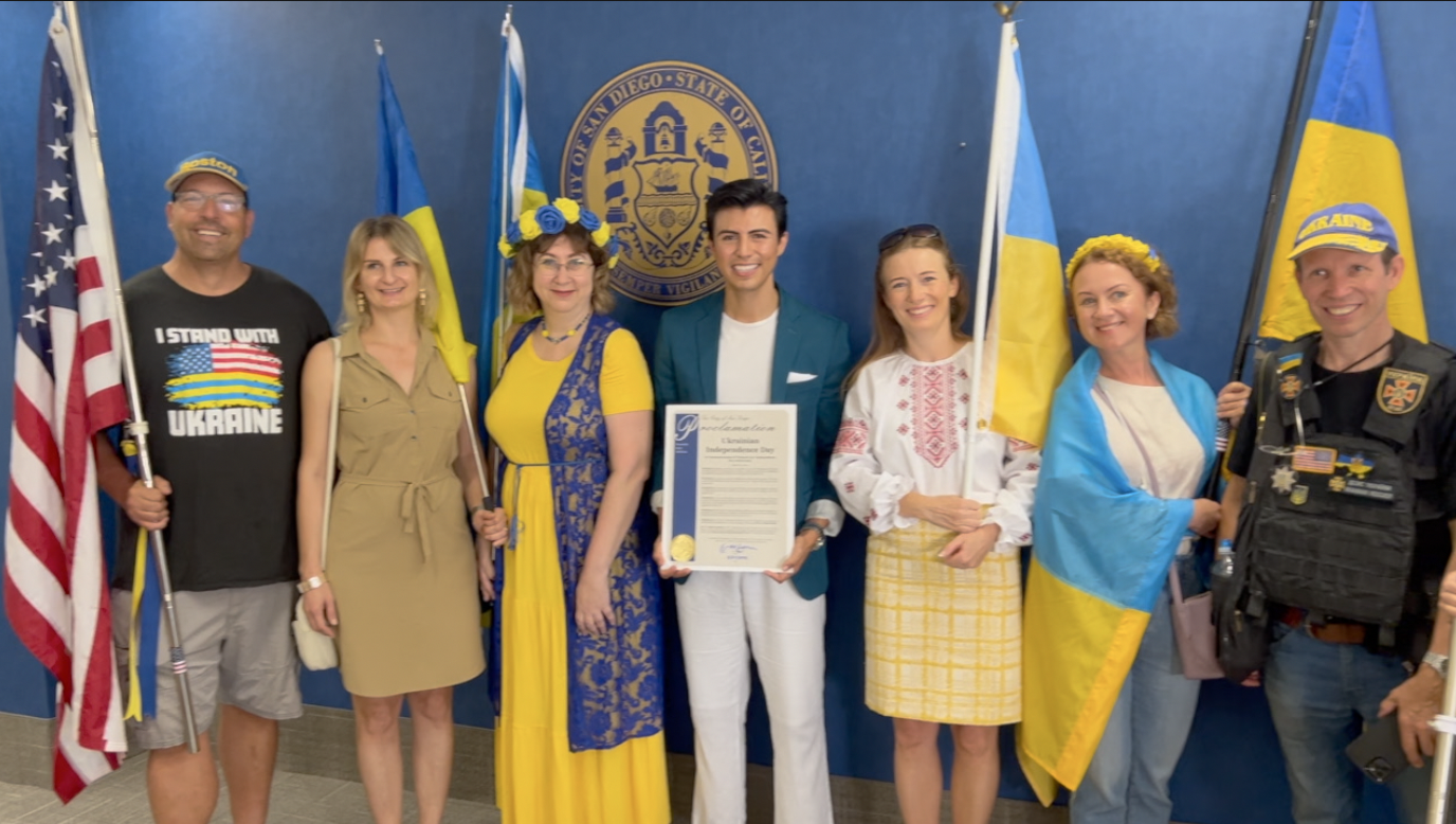 City of San Diego recognizes Ukrainian Independence Day with official proclamation