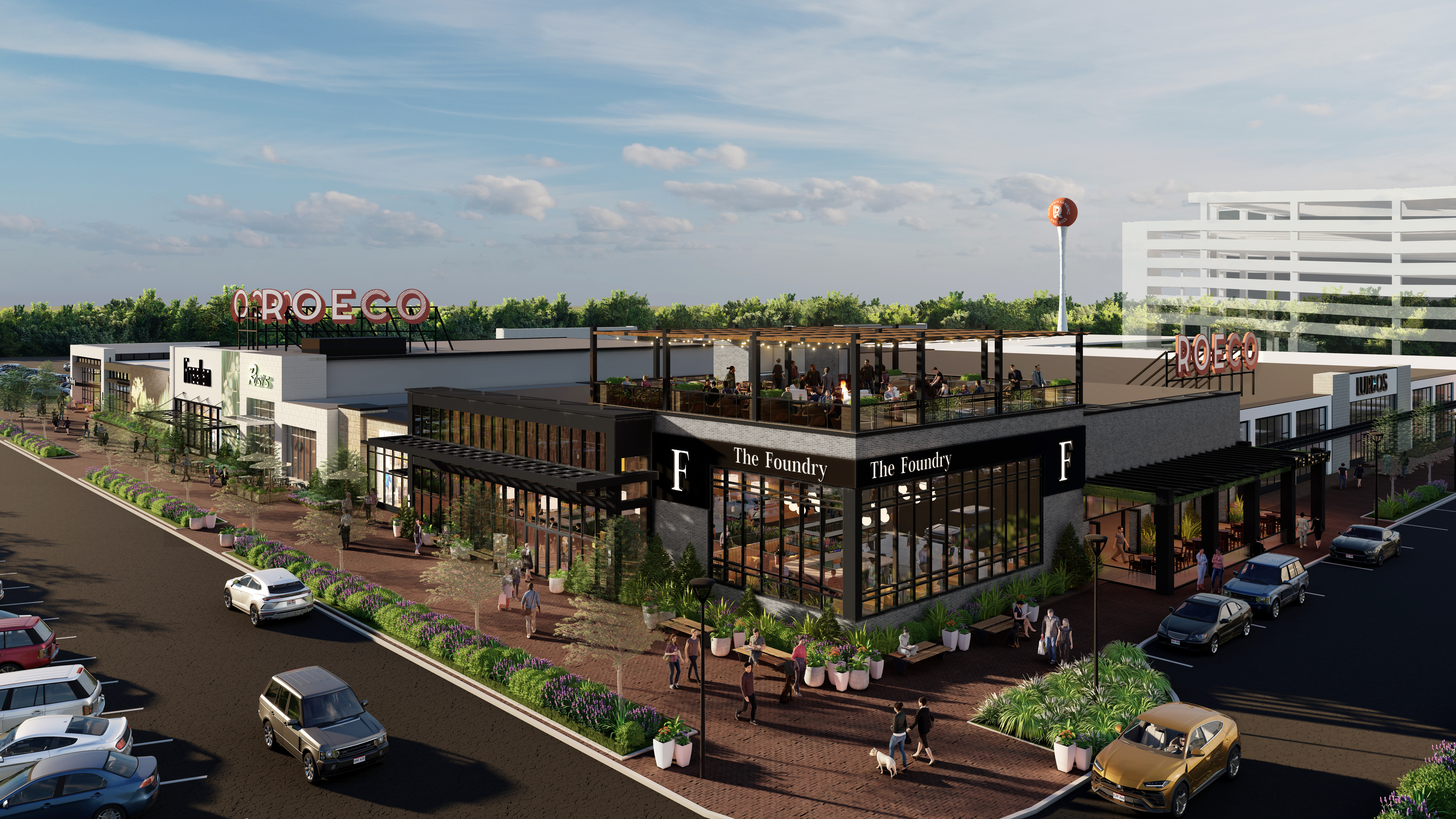Rendering of Gillespie Group's ROECO development from southwest view 