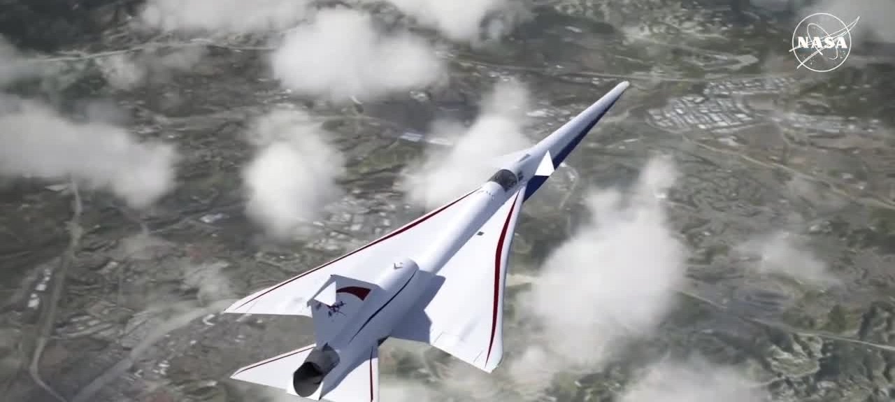 X-59 project aircraft in Palmdale, CA