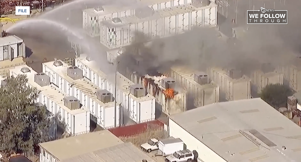 The fire at the battery storage facility back in 2024. 