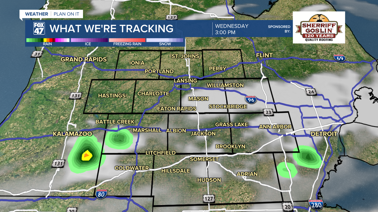 Isolated thunderstorm chance exists during the afternoon hours today ahead of a passing cold front out of the north