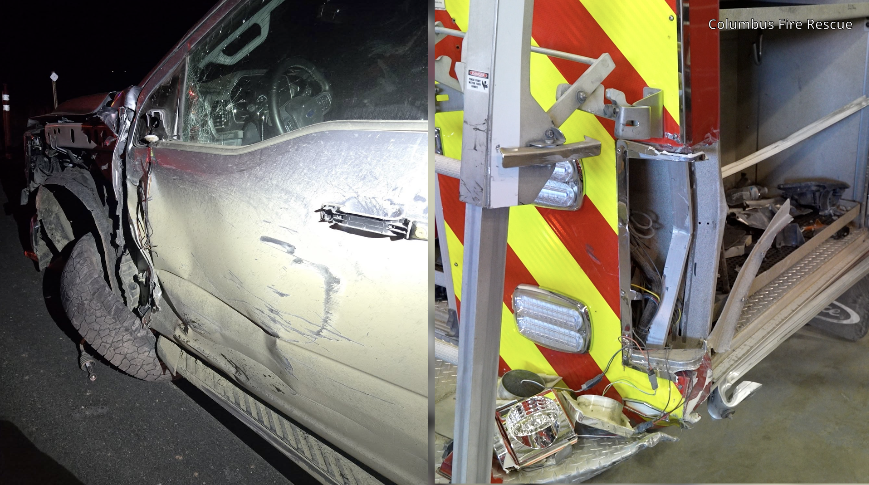 Damage to truck and engine