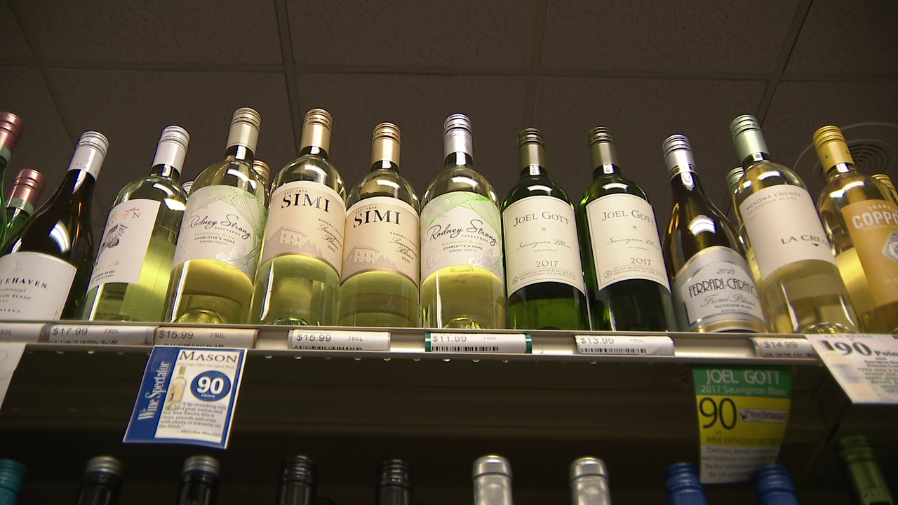 Bottles of wine