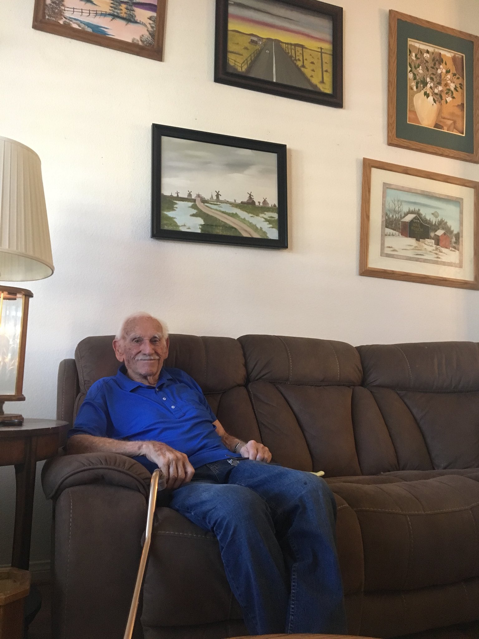 Dean Whitaker is a World War II veteran, who earned a purple heart. 