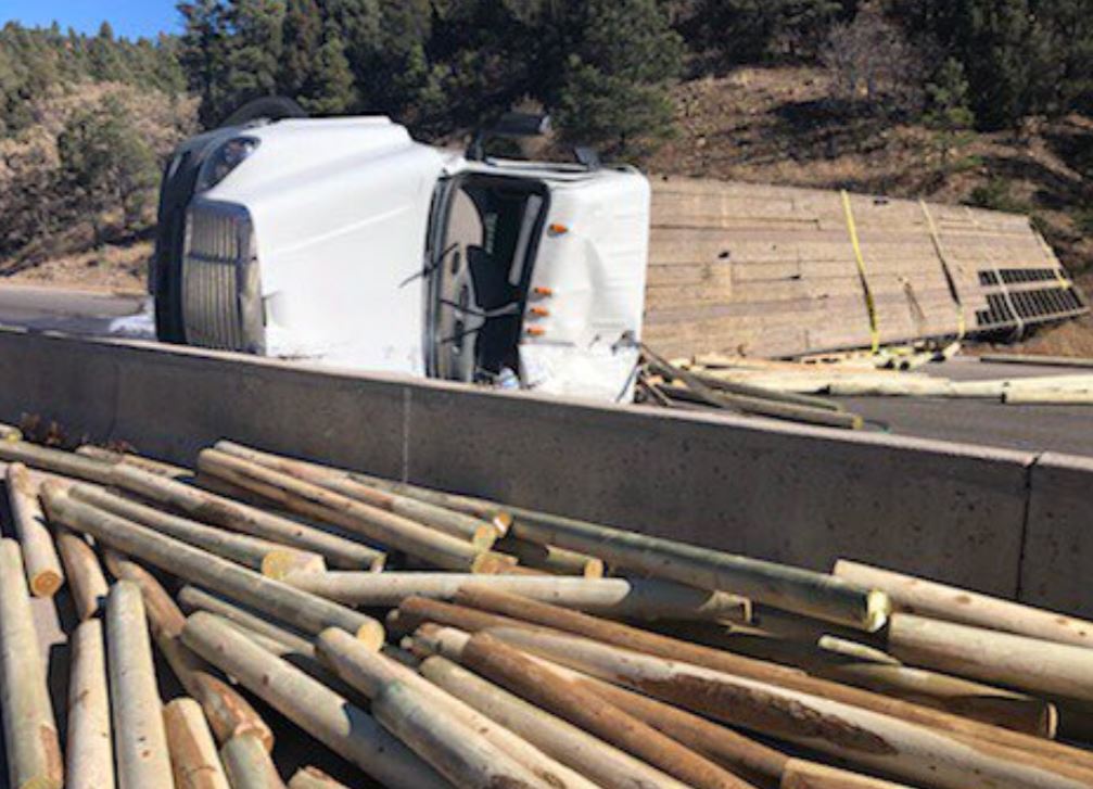 I-25 from Exit 11 to the New Mexico State line is closed due to a commercial vehicle crash
