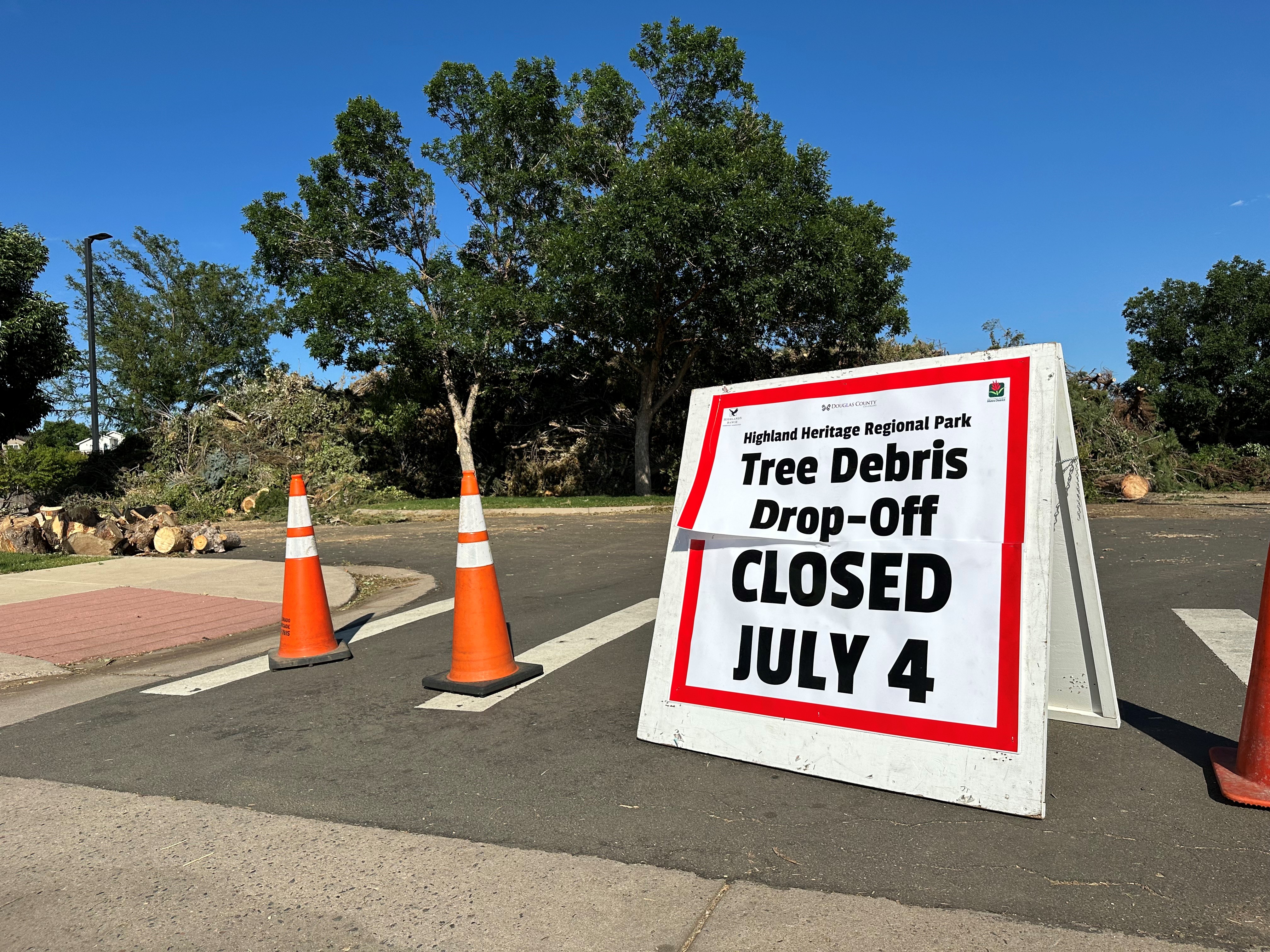Tree debris drop off location in Highlands Ranch