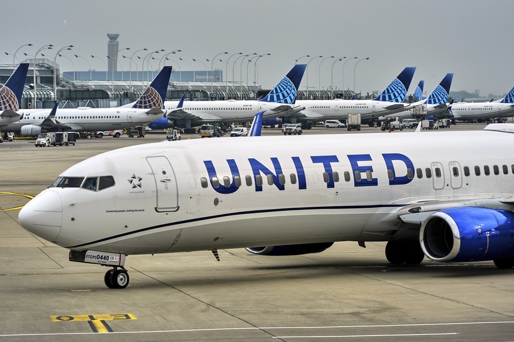 File photo of a United Airlines jet.