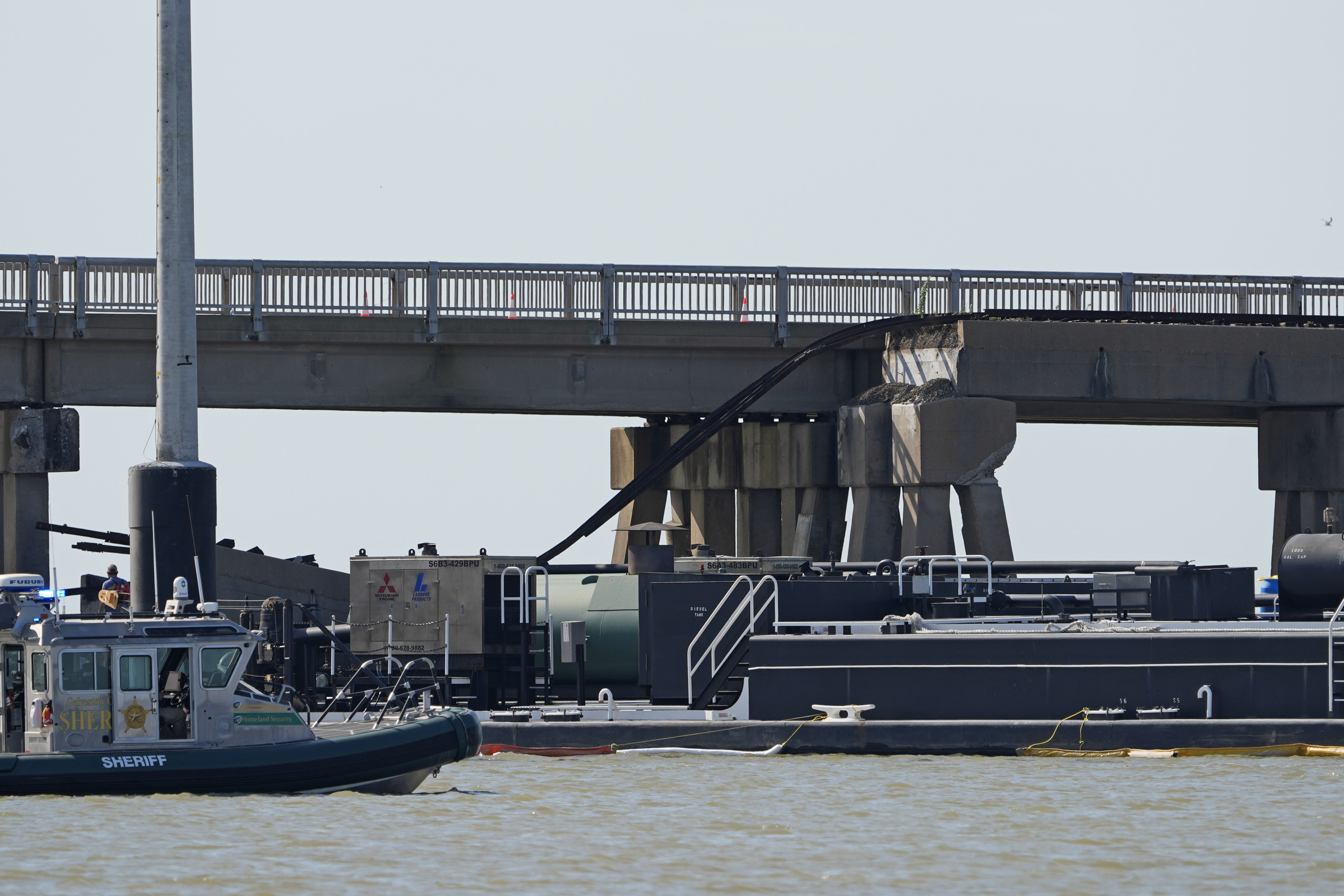 Barge Hits Bridge Texas