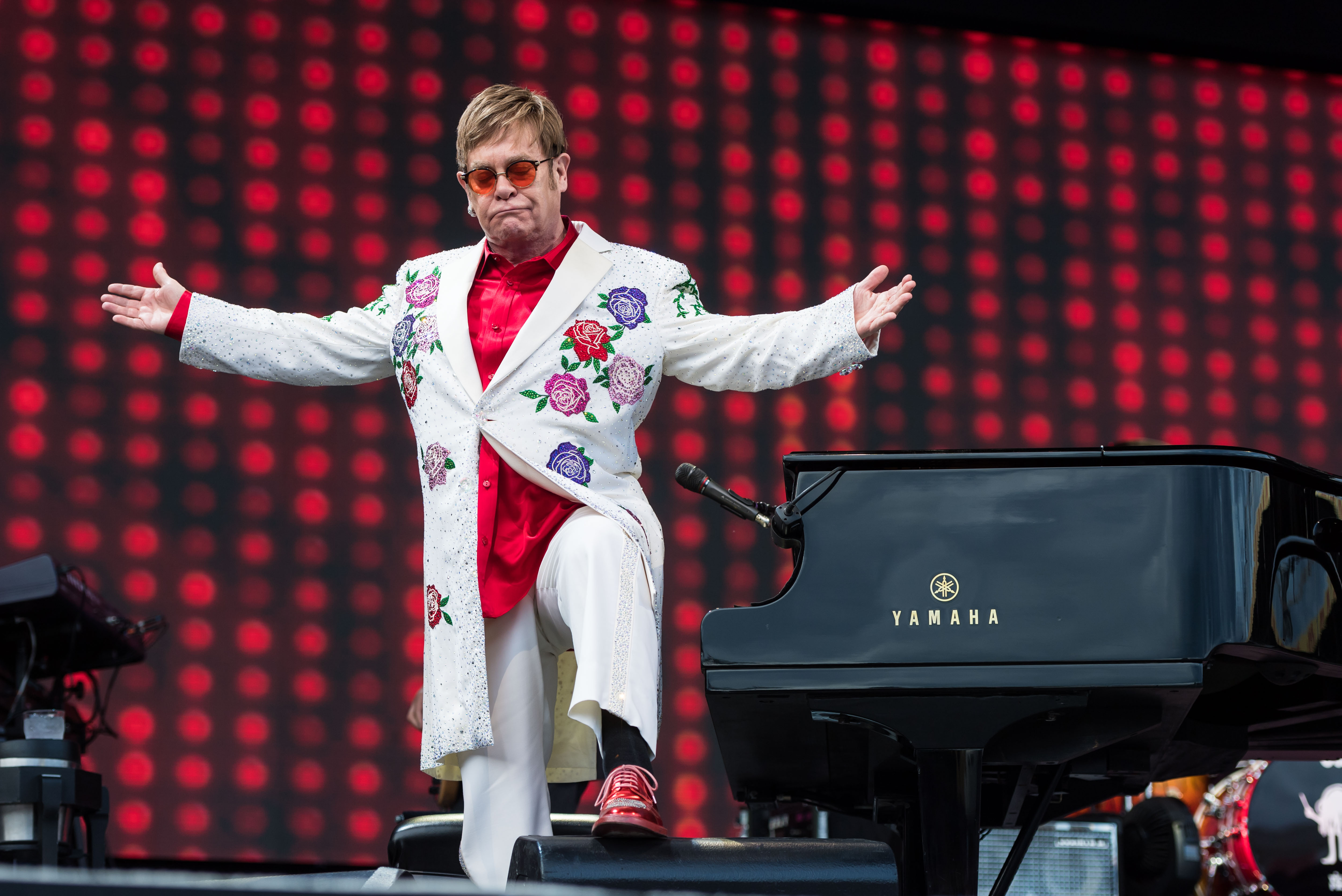 Elton John Performs at the Twickenham Stoop