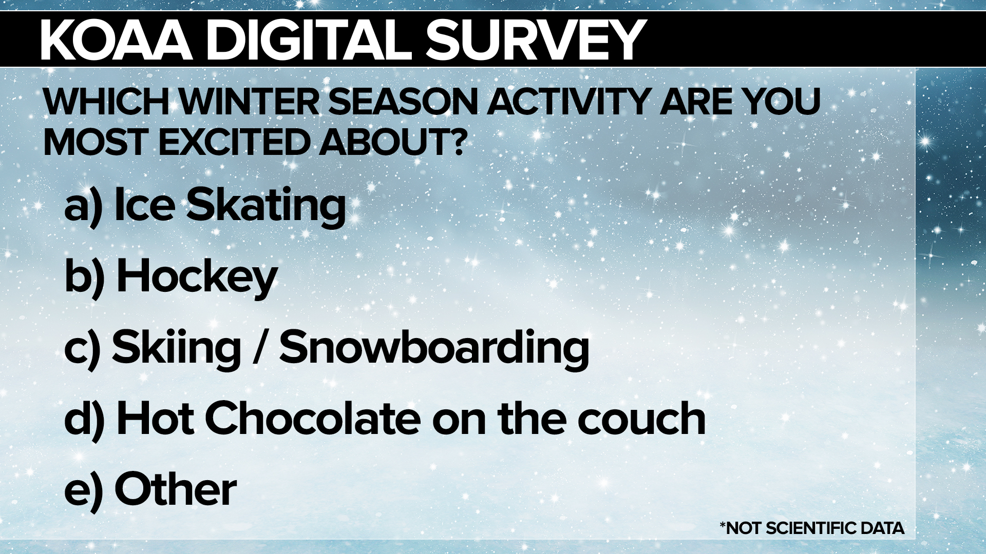 Winter activity survey