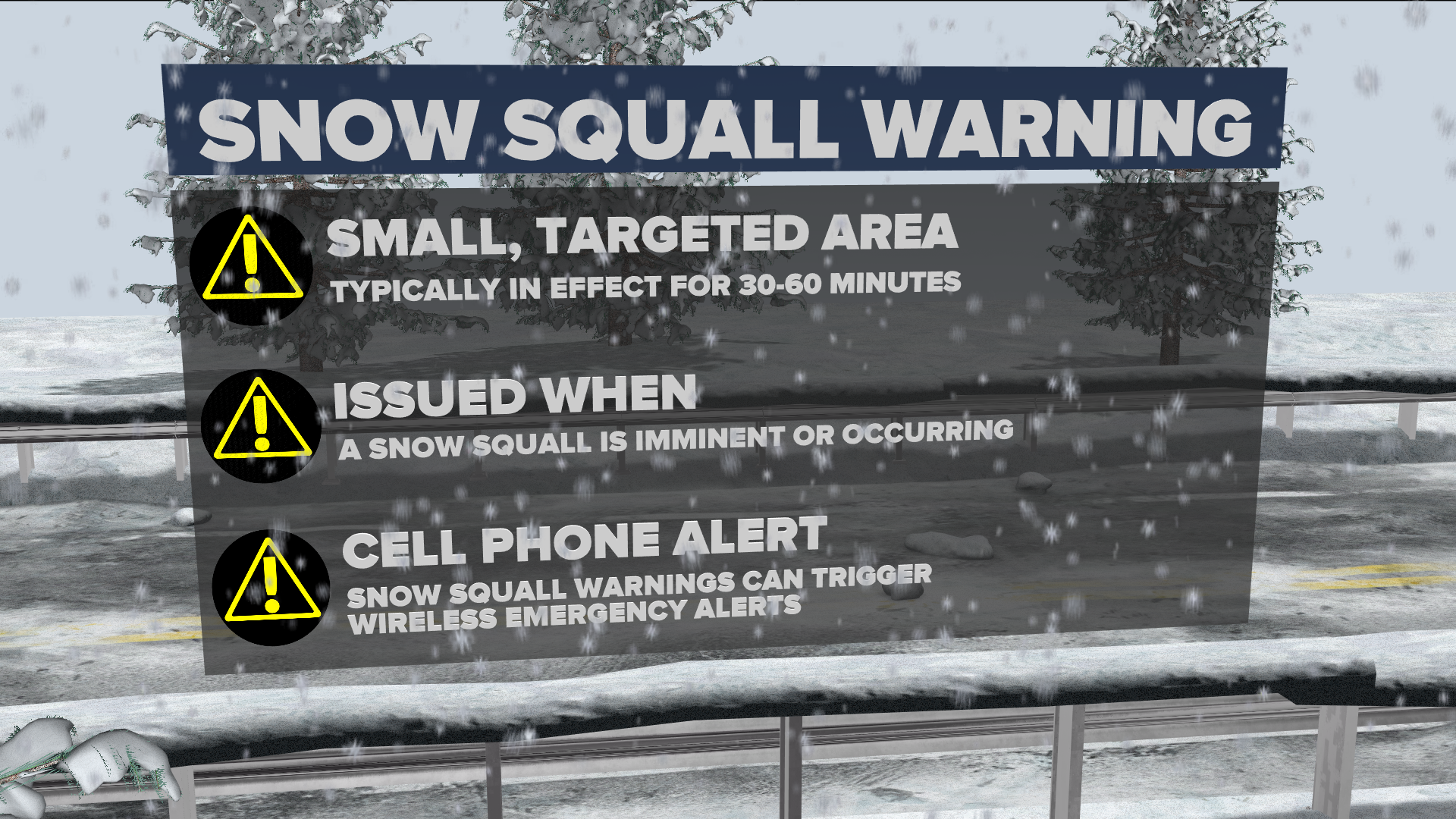 There is no safe place on a highway during a snow squall
