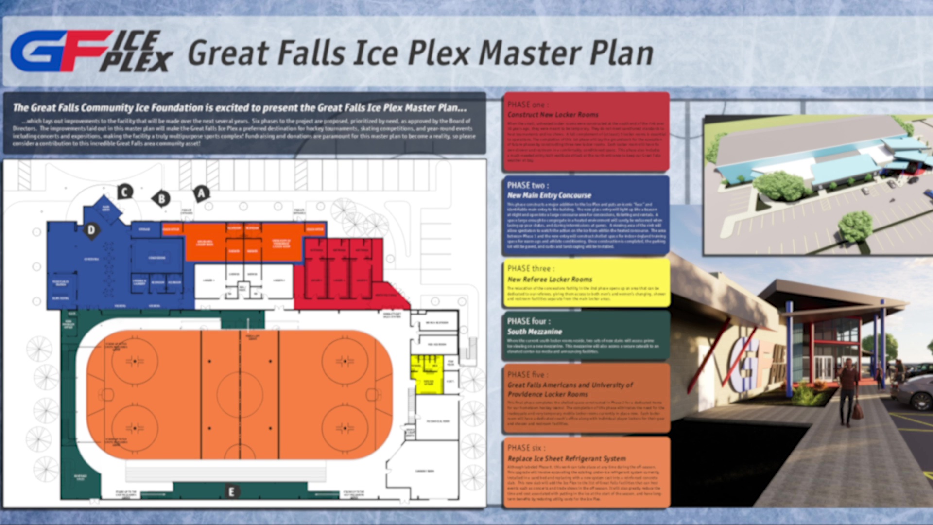 Great Falls Community Ice Foundation unveils Great Falls Ice Plex plans