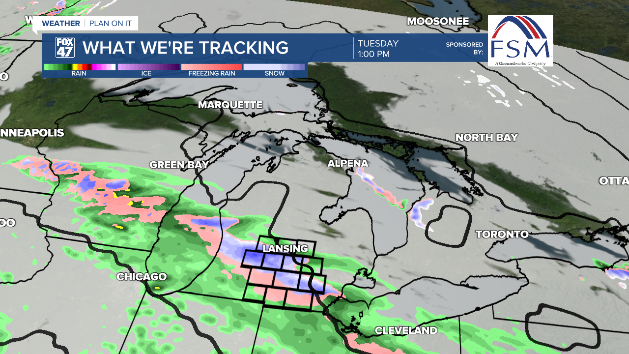 Snow showers could start as early as 6 AM Tuesday with a turn to wintry mix as temps hover around freezing during the afternoon hours