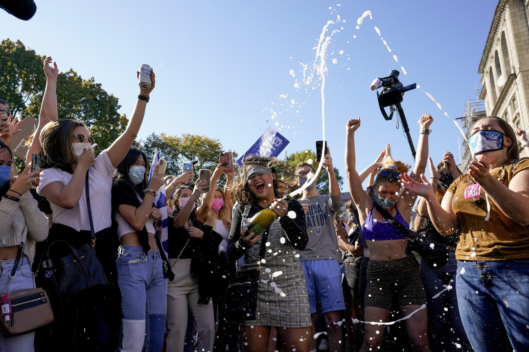Dance parties and champagne: Celebrations happening after Biden projected winner