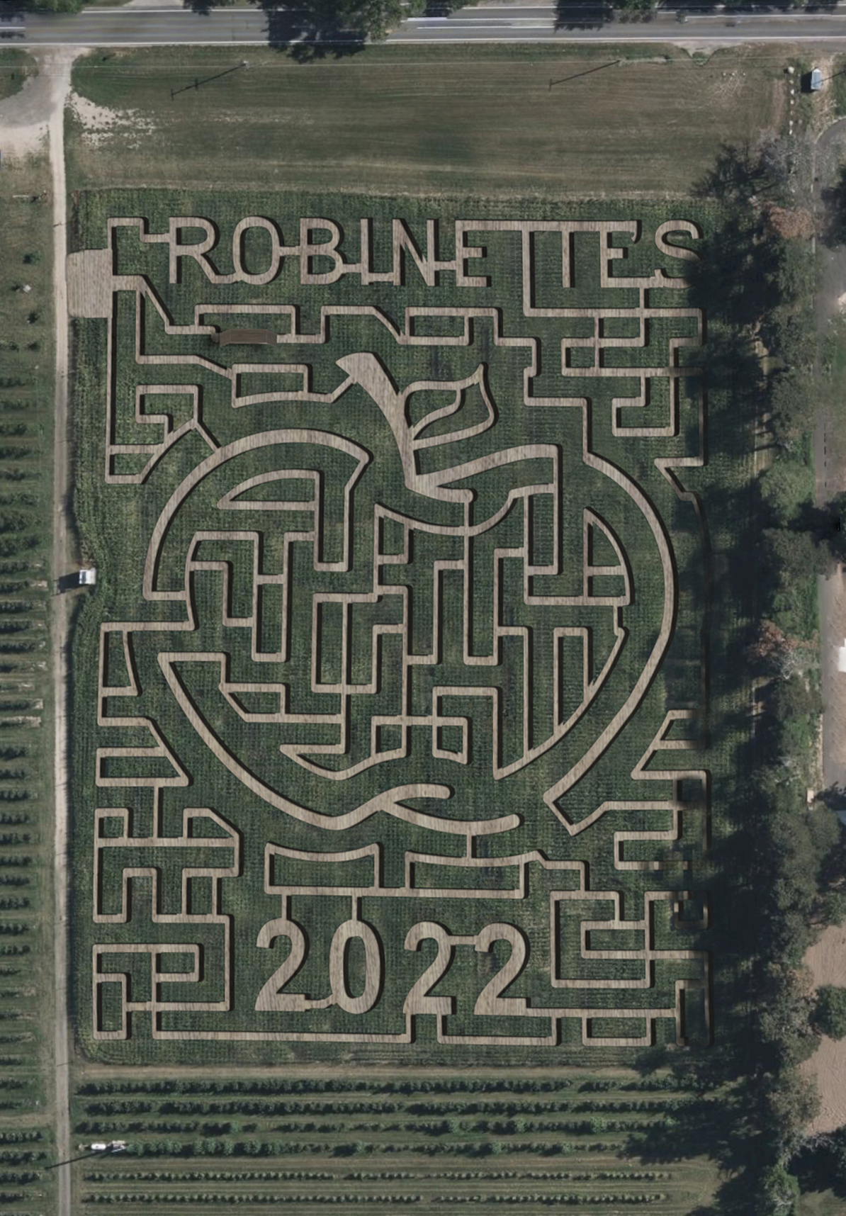 Robinette's 2022 corn maze design