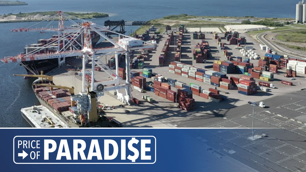 Aerial view of Port Tampa, 2021