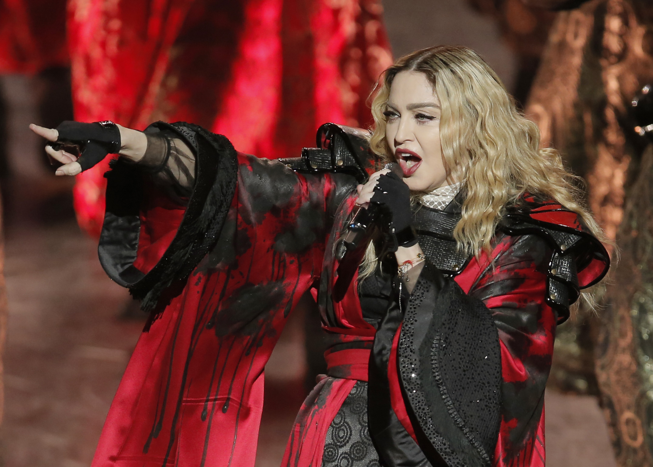 Madonna performs in Macau, China, in 2016