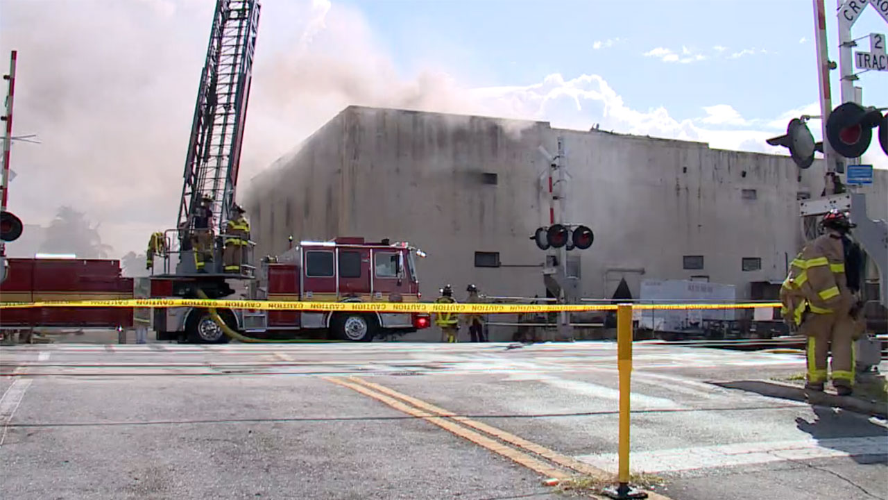A West Palm Beach warehouse owned by the Jack the Bike Man nonprofit was consumed by fire on Feb. 19, 2025.