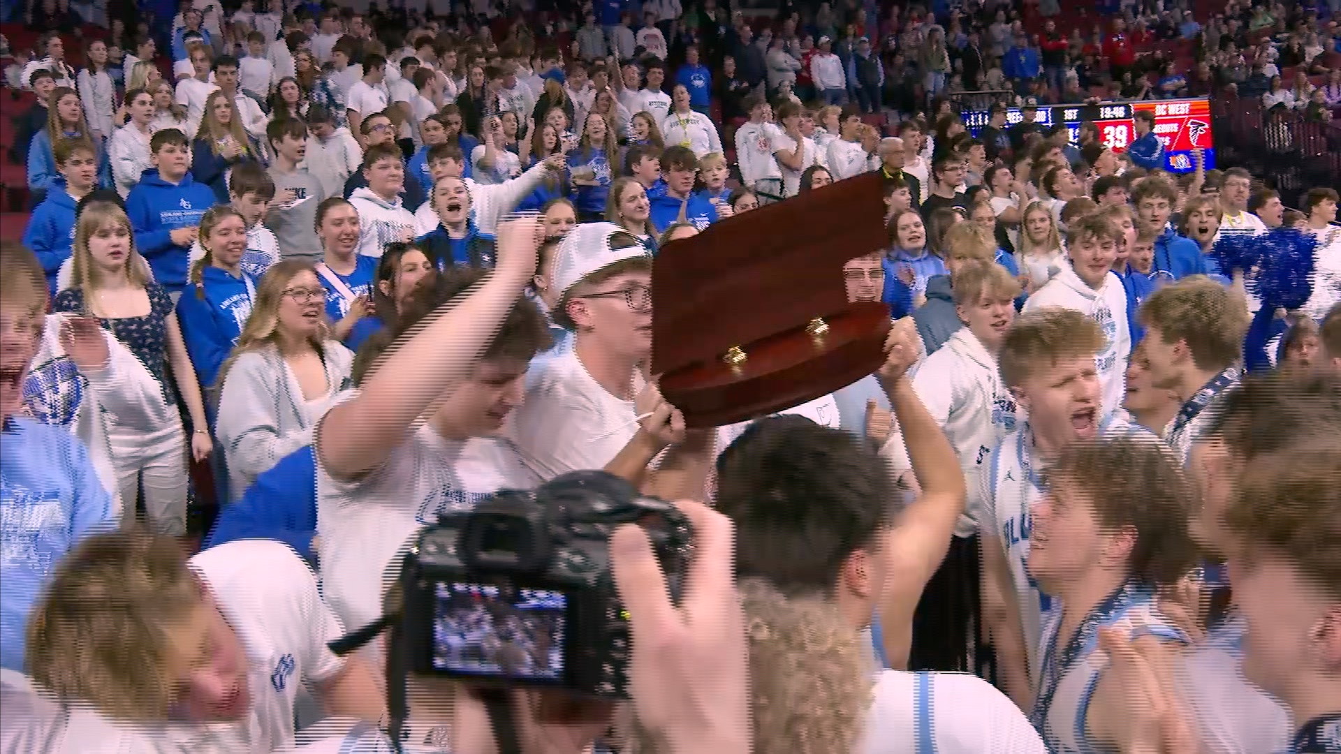 Ashland-Greenwood boys' basketball celebrates their fourth state title in five years, Saturday, March 14, 2026 at Pinnacle Bank Arena.