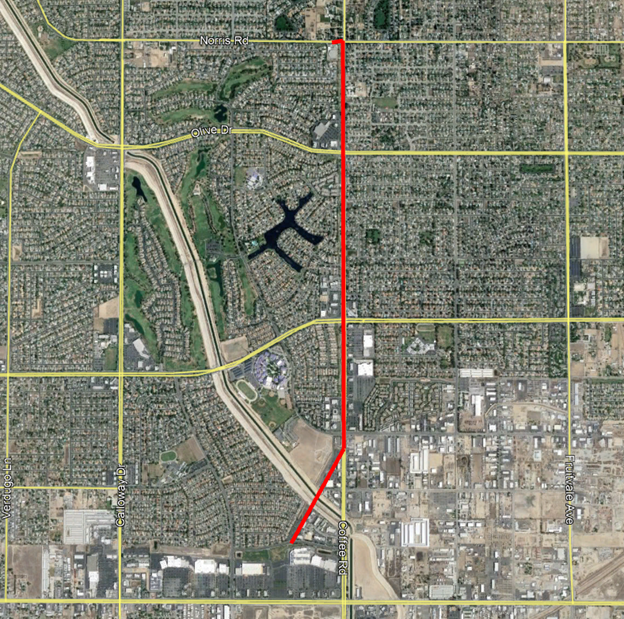 PG&E construction in Northwest Bakersfield
