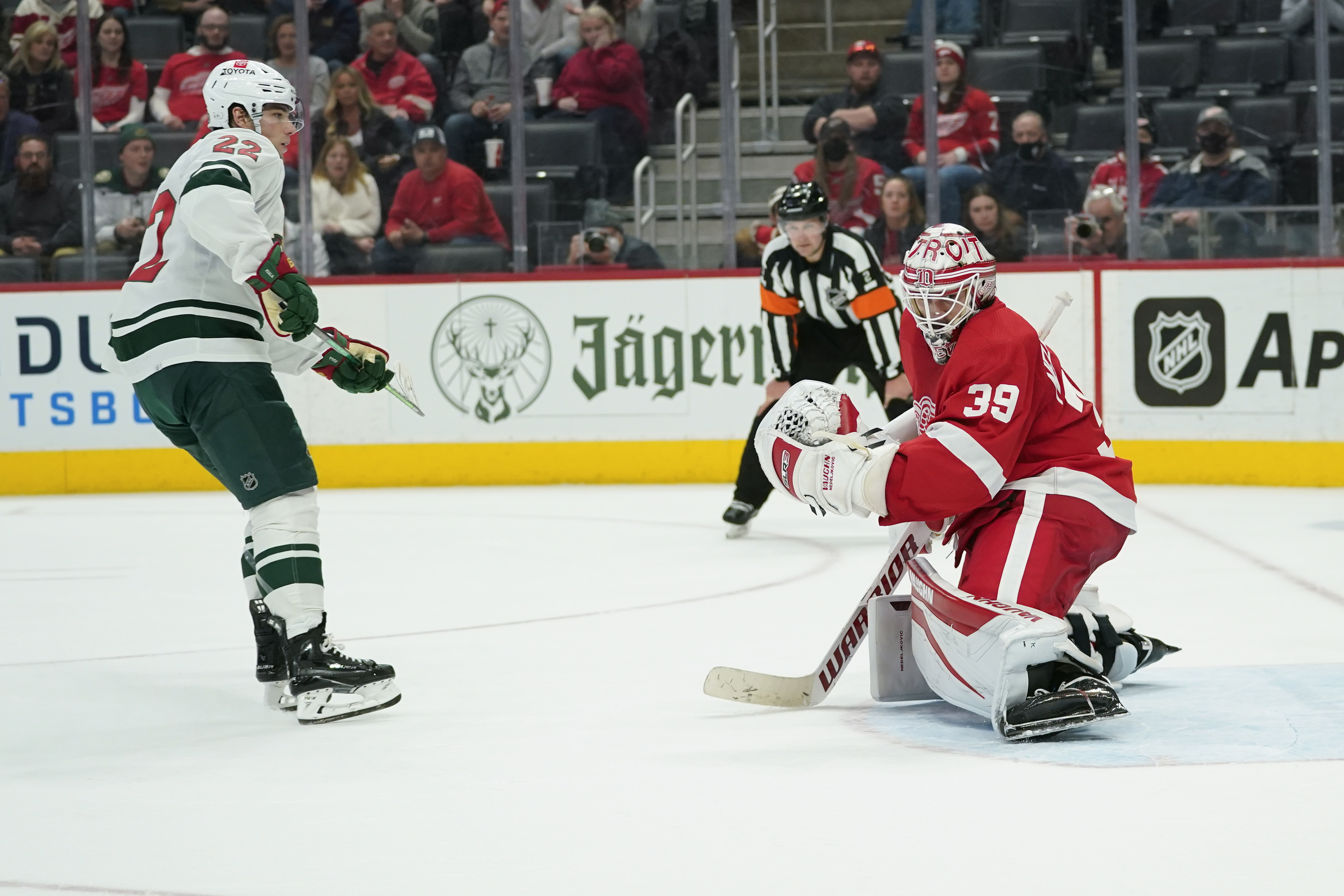 Kevin Fiala, Alex Nedeljkovic Wild Red Wings Hockey