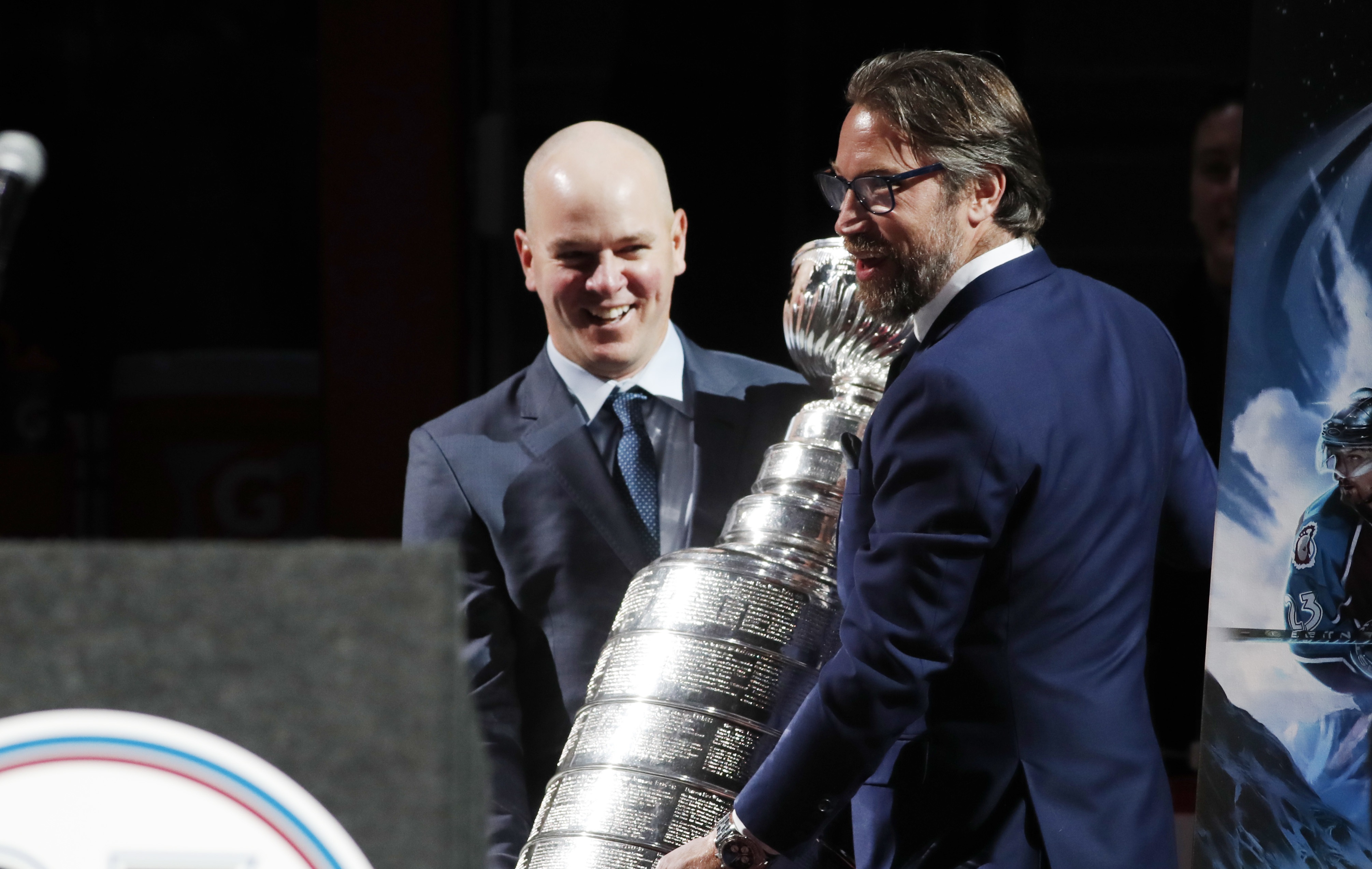 FILE Alex Tanguay, Peter Forsberg, Stanley Cup