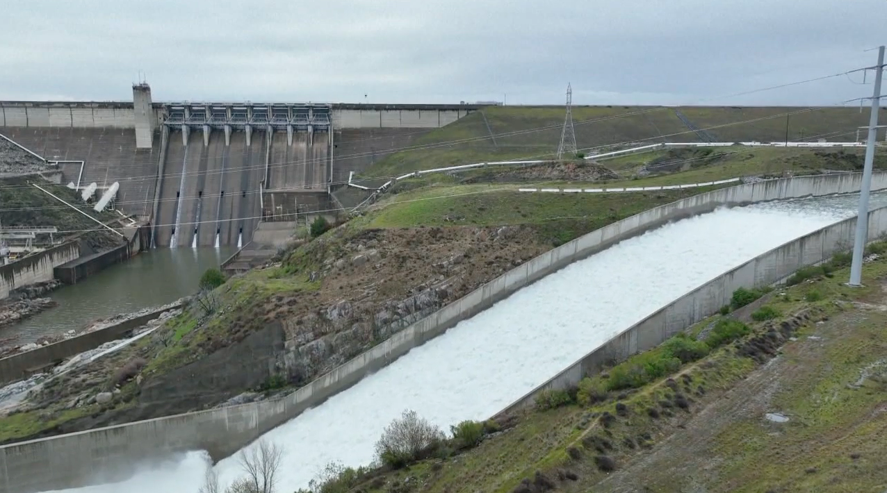 Dam Released Overflow Water during California Flooding, March 2023 (FILE)