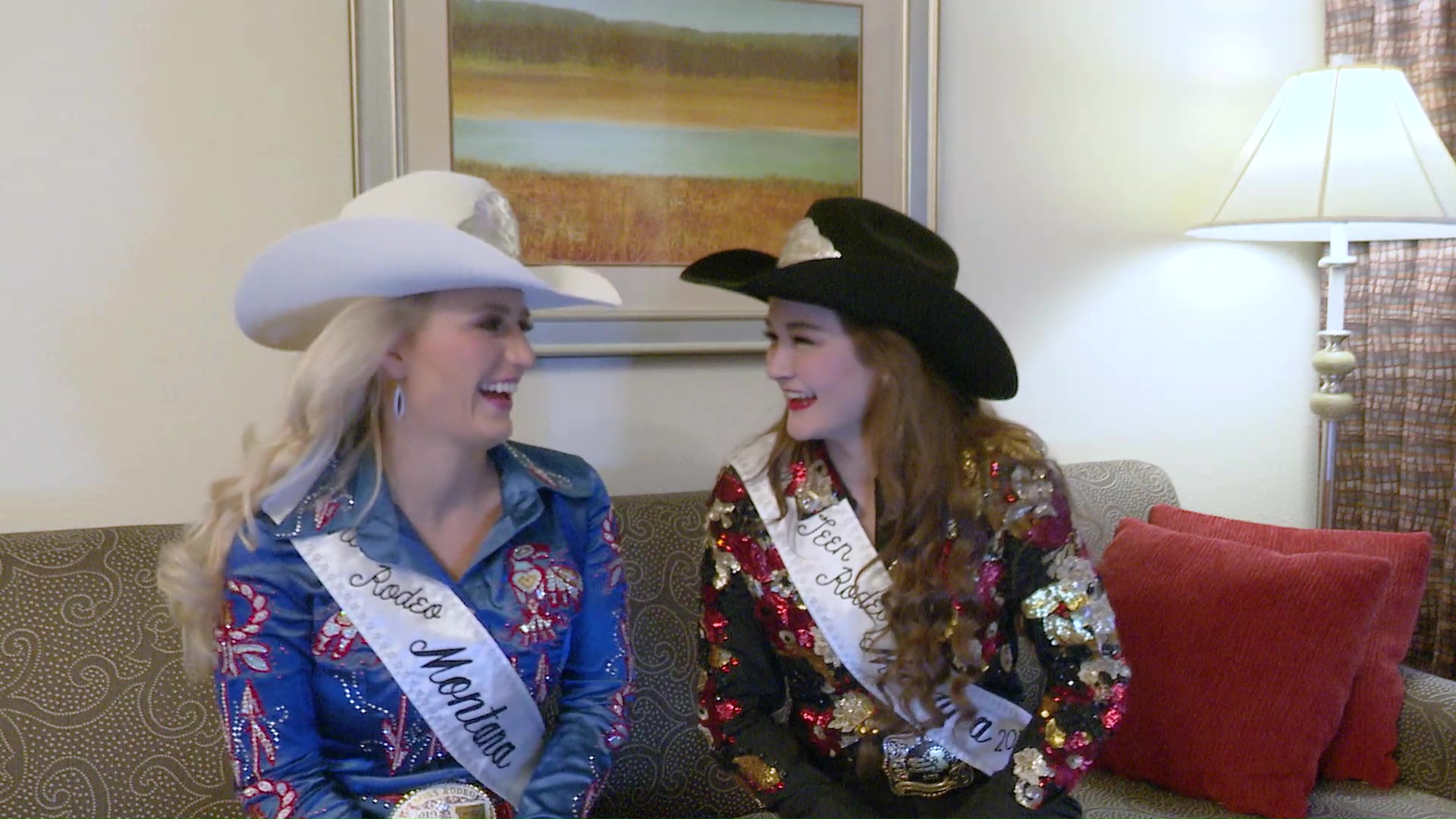 Miss Rodeo Montana Kayla Seaman and Miss Teen Rodeo Montana Rebecca Stroh