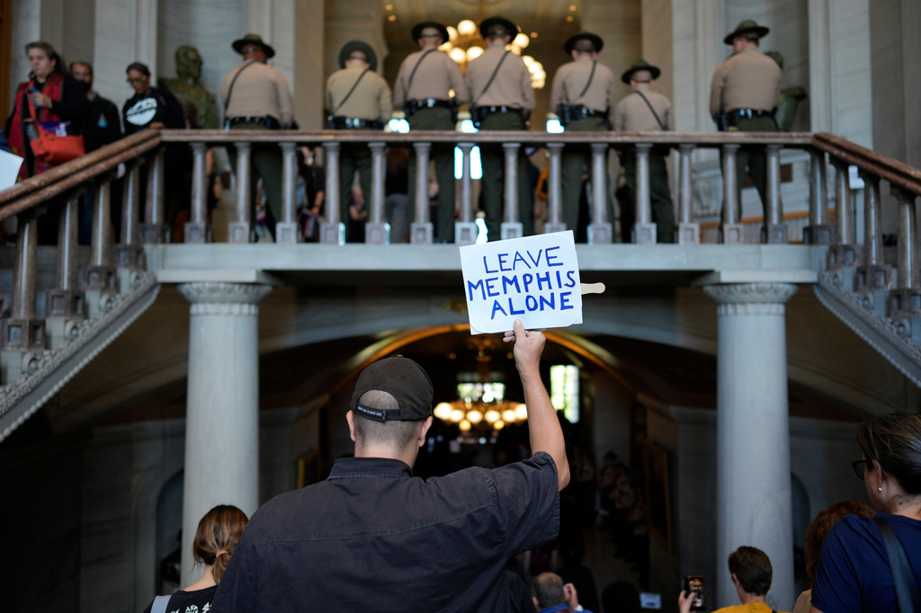 A person leaves the state Capitol after a special session of the state legislature to redraw U.S. Congressional voting maps Thursday, May 7, 2026, in Nashville, Tenn. 