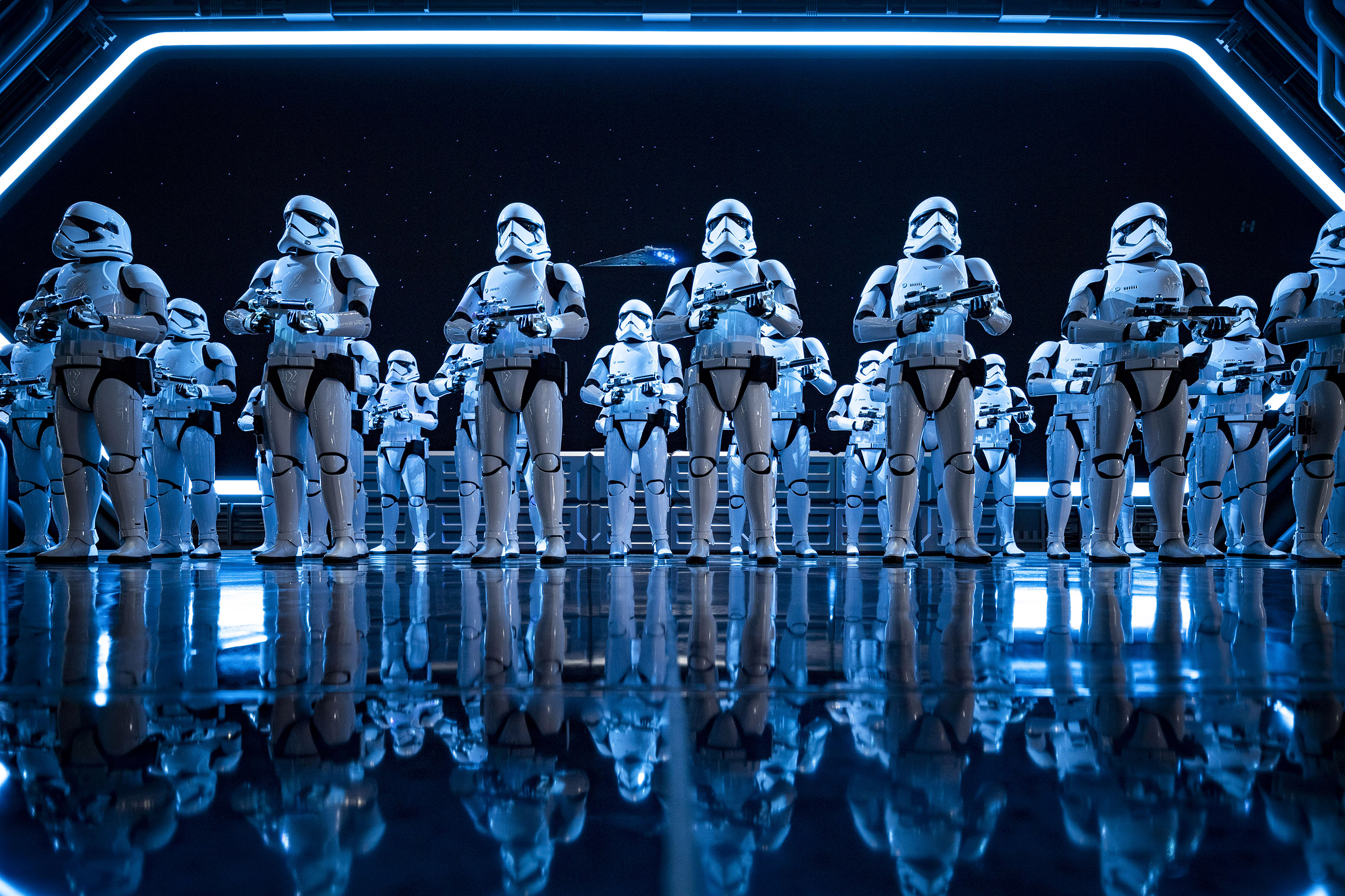 Stormtroopers in Star Wars: Rise of the Resistance