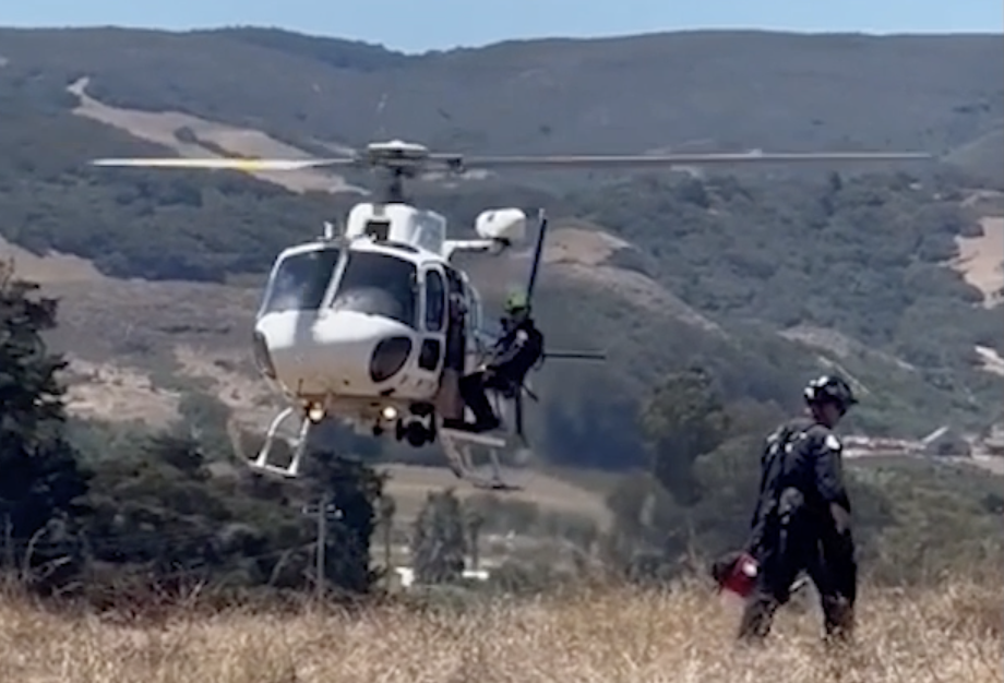 CHP Helicopter used in the rescue of a hiker on Bishop Peak in SLO on July 21 2026