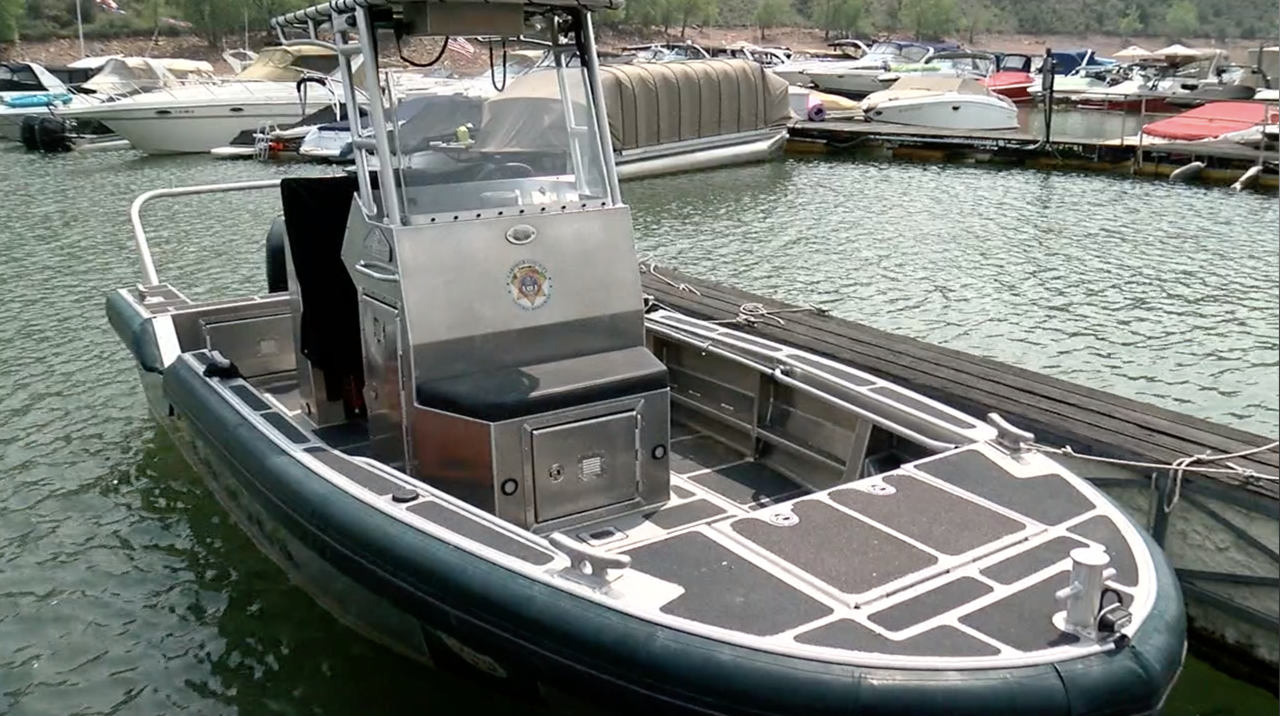 Larimer County Department of Natural Resources ranger boat