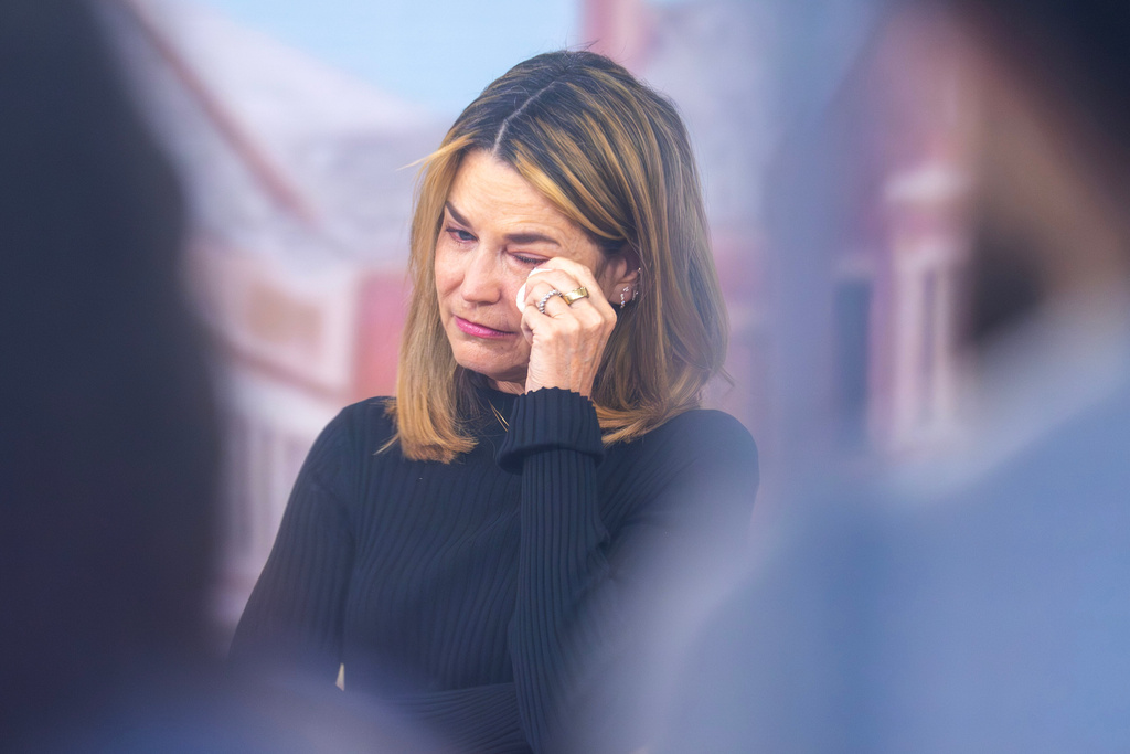 Savannah Guthrie visits the Today show at Rockefeller Plaza on Thursday, March 5, 2026, in New York.