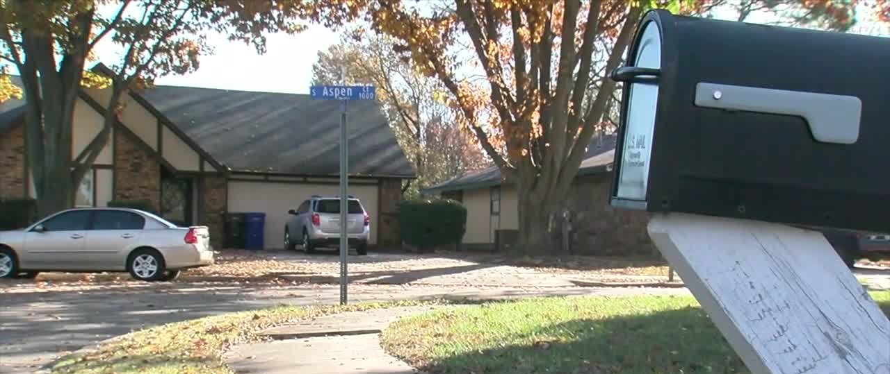 Outside of Linda Davenport's home