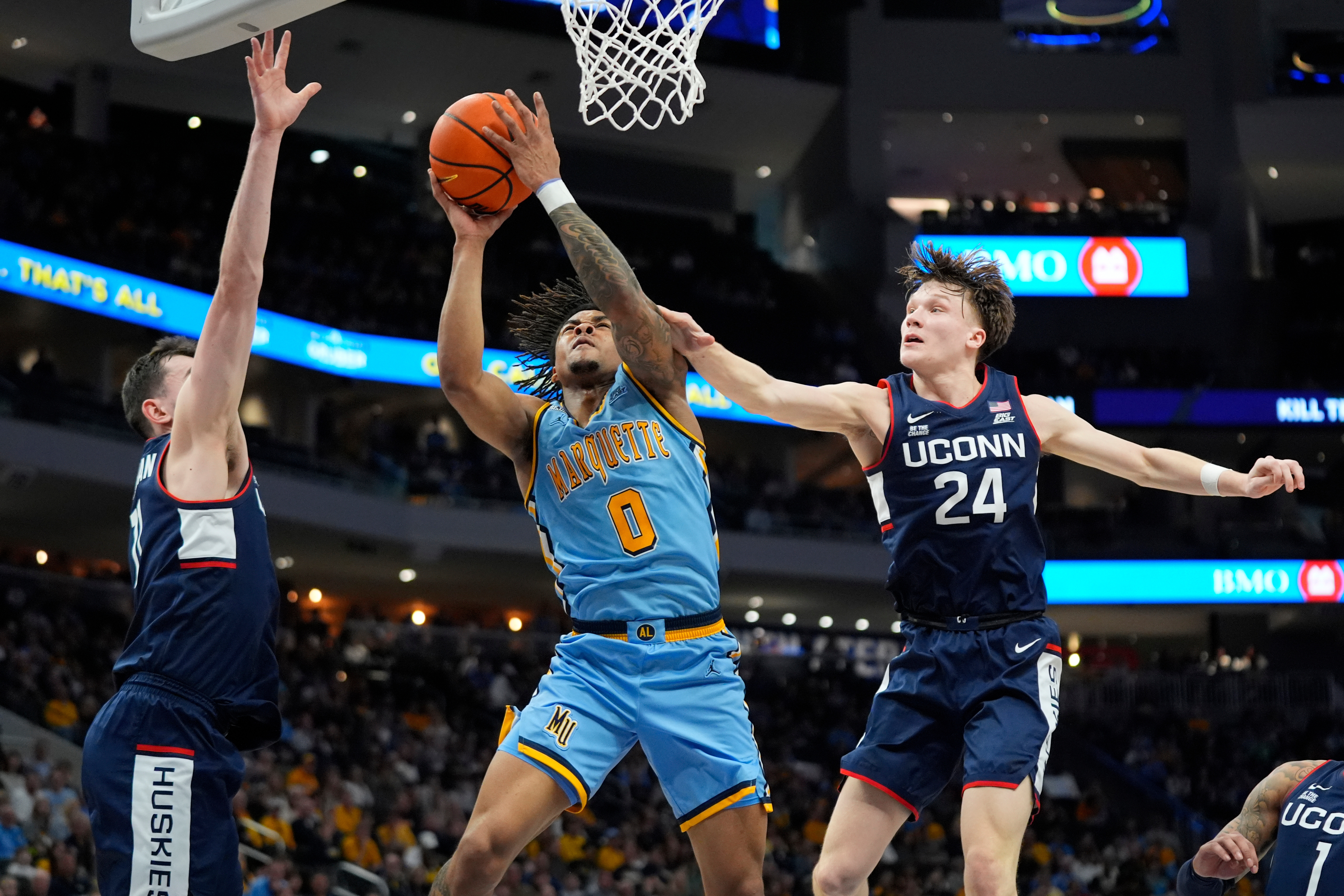 Nigel James Jr., Braylon Mullins, Alex Karaban