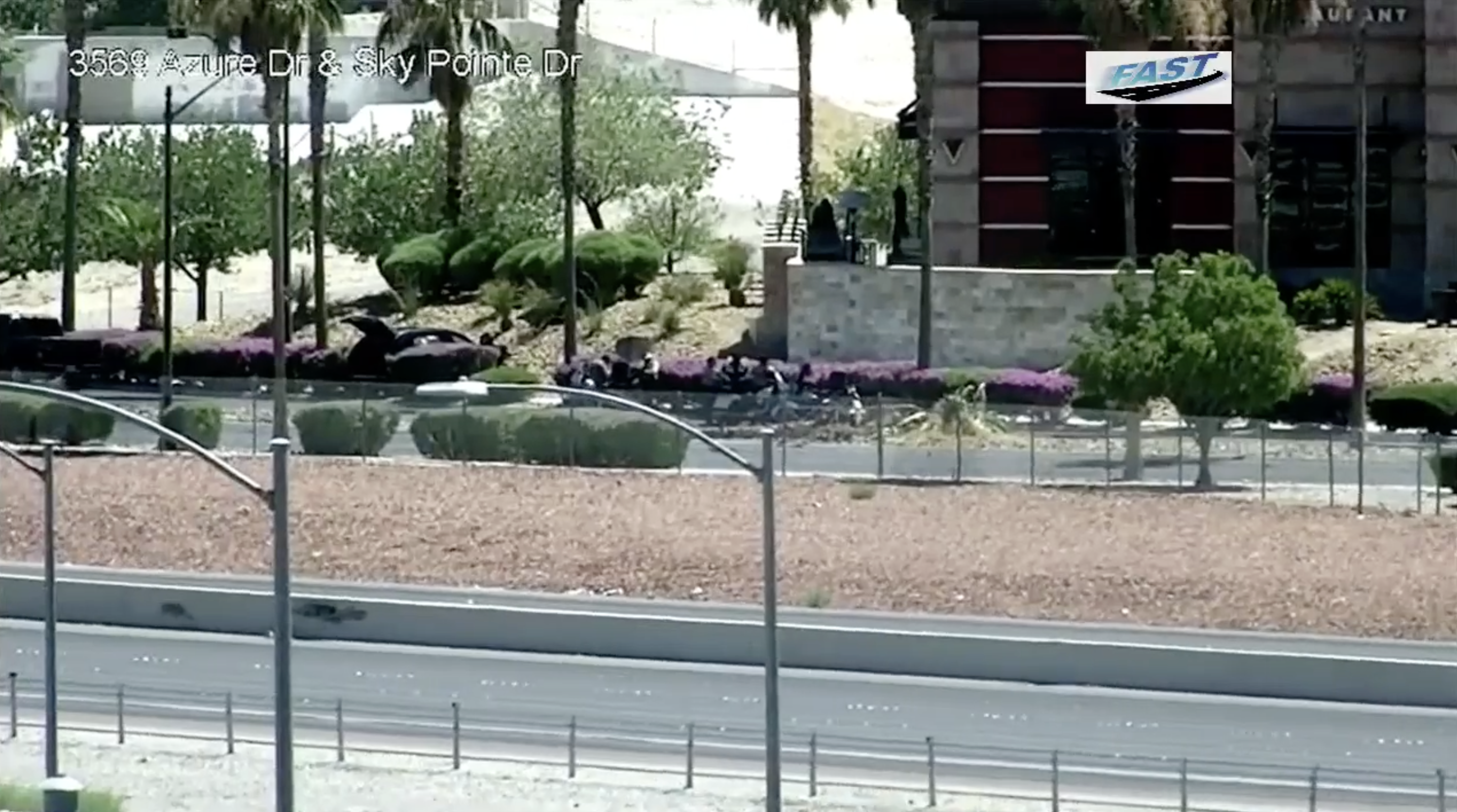 Crash at Centennial Center Boulevard and Azure Drive