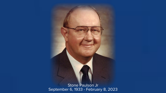 Stone Paulson Jr., 89, died on February 8, 2023 He was born in Great Falls, Montana