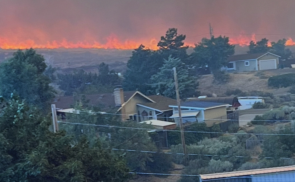 This image provided by Cari Kieffer shows part of the Hawk fire in Reno, Nev. 